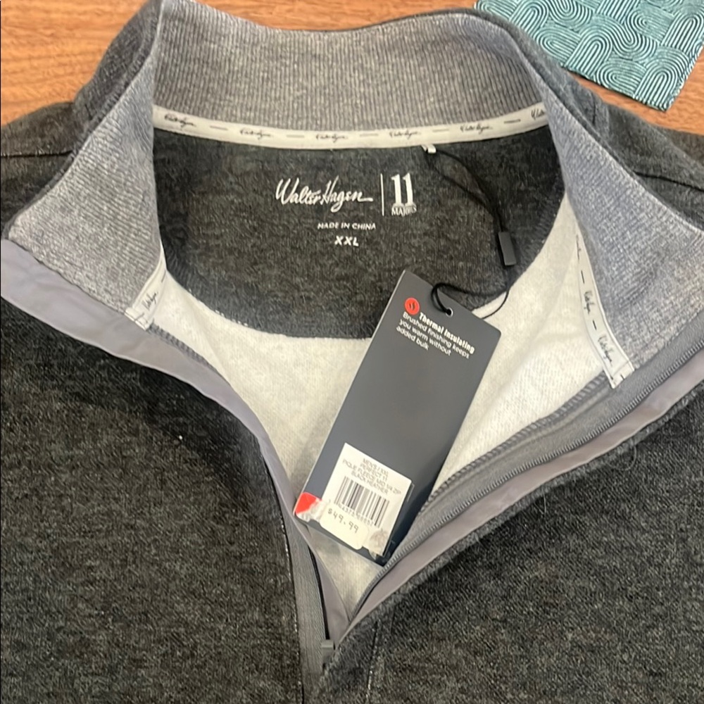 Walter Hogan Gray Quarter-Zip Pullover